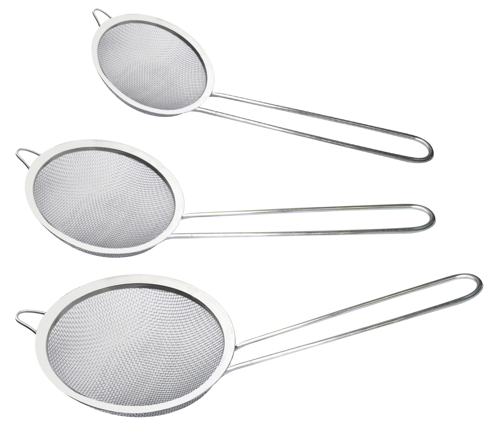 Excellent for Straining Quinoa Pasta 5 & 8 2 Sizes Set Rice Vegetables Fruit NewlineNY Stainless Steel Premium Mesh Strainers with Non-Slip Silicone Handles Nut Milk and Similar 